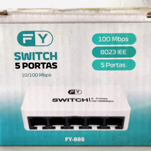 Switch 5 Portas Hub Cabo 10/100/mbps Rede Ethernet Rj45 FY-886
