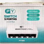 Switch 5 Portas Hub Cabo 10/100/mbps Rede Ethernet Rj45 FY-886