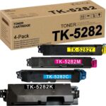 kit 4 toner TK5282K TK5282C TK5282M TK5282Y (1BK + 1C + 1M + 1Y) para Kyocera M6635cidn e outros